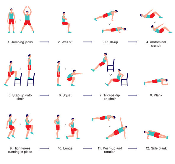 [twelve exercise positions]